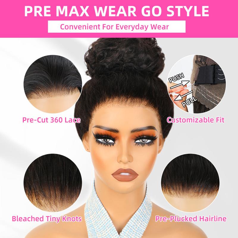 【NEW IN】FORGIRLFOREVER 360 Water Wave Frontal Wig Invisi Drawstring Wear Go Glueless Wig Bleached Knots Pre-Cut HD Lace Human Hair Wigs Beginner Friendly #Dealsforyou
