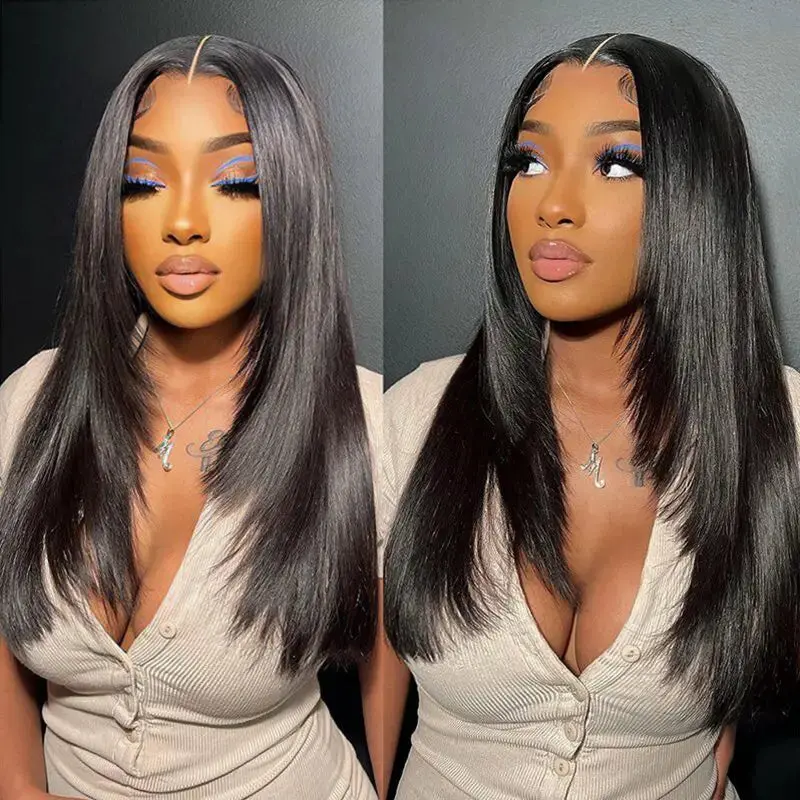 [ Clearance Sale] Ashimary 10x6 Parting Max HD Lace Glueless 180% Density Single Grid Single Strand Wig Straight Wear & Go Wigs