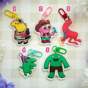 Smiling Friends Acrylic Charms | Charlie, Pim, Glep, Allan, Mr. Frog Keychains