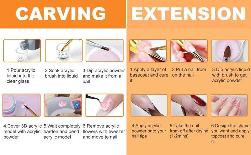 Nail Kit Set Professional Acrylic with Everything, 12 Glitter Acrylic Powder Kit Nail Art Tips Nail Decoration, DIY Nail Tool Nail Supplies Acrylic Nail Kit for Beginners (Professional) Crystal Manicure Nail Care Clipper Gift Long Lasting Nail Polish