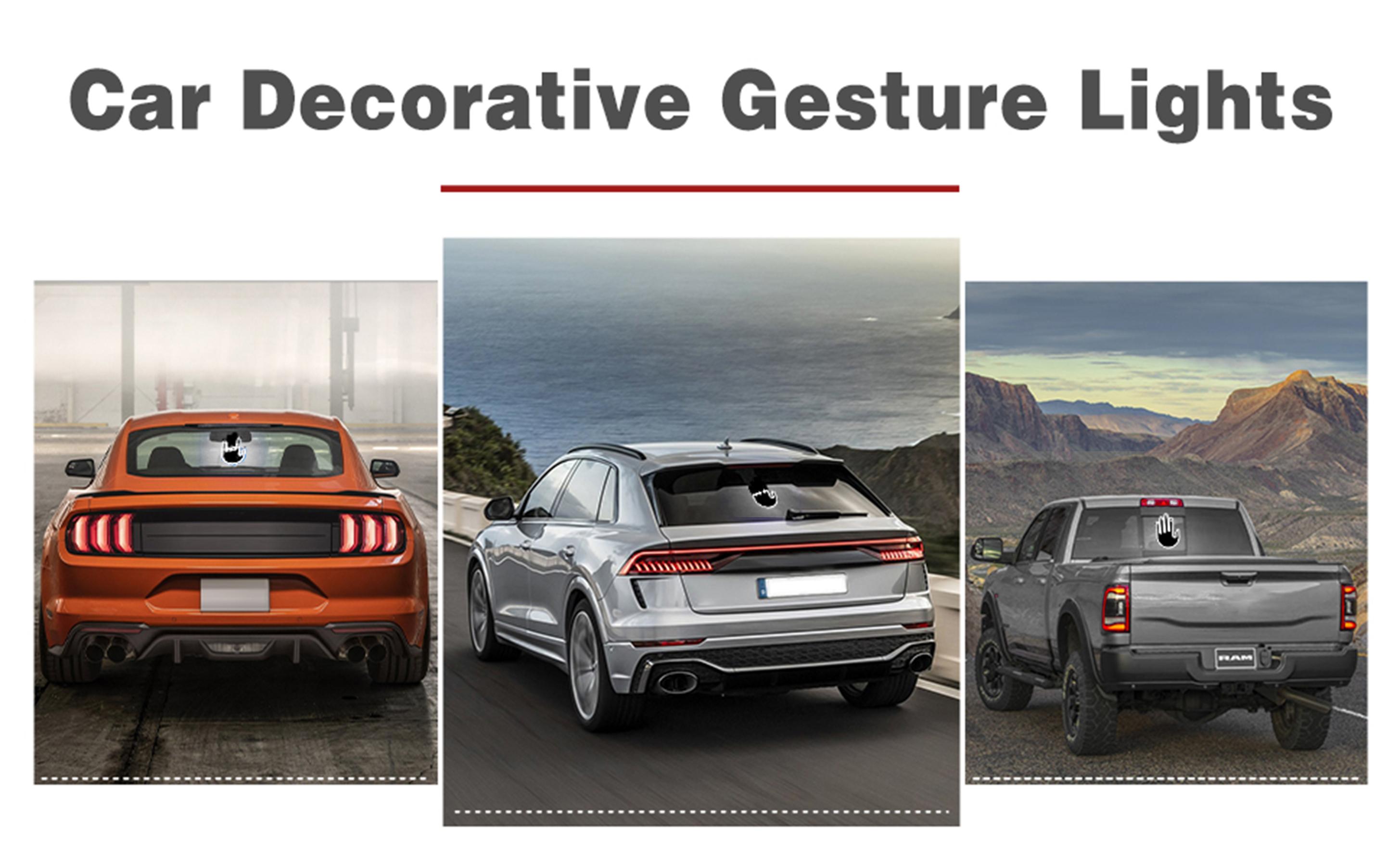 DIBMS High Brightness Car Gesture Light, New Friendly Gesture Light for car rear windows, road rage LED sign with remote control, illuminated gesture light,ambient lighting DIBMS High Brightness Car Gesture Light, New Friendly Gesture Light for car rear windows, road rage LED sign with remote control, illuminated gesture light,ambient lighting