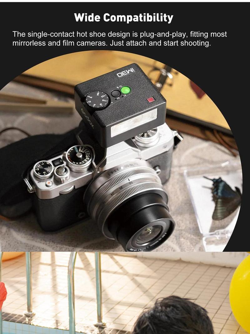 Godox Flash iM30 iFlash Camera Flash GN15 7:1/64 to Full Flash Power Steps,3.6s Recycle Time,CCT 6500K±200K with S1/S2 Optical Trigger for Canon Sony Nikon Fujifilm Fuji Olympus Panasonic Etc Cameras Godox Flash iM30 iFlash Camera Flash GN15 7:1/64 to Full Flash Power Steps,3.6s Recycle Time,CCT 6500K±200K with S1/S2 Optical Trigger for Canon Sony Nikon Fujifilm Fuji Olympus Panasonic Etc Cameras