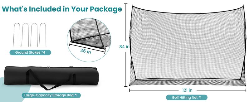 【New】Golf Nets for Backyard, 10x7 ft Golf Practice Net with Frame, Outdoor & Indoor Dual-Use Sturdy for Hitting, Personal Driving Range for Home, Garage and Backyard