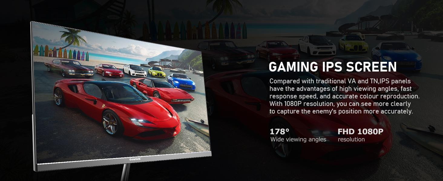 24.5 Inch 200Hz FHD Gaming Monitor | 1080p, 1ms, FreeSync, 99% sRGB, Ultra Slim Frameless Design, HDMI & DP Ports, 75x75 VESA Wall Mountable - Black