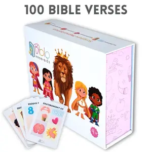Prodigy Package: 100 Bible Verses Flash Cards, 3 Boys Posters, Coloring Book - Memorize Scripture 3X Faster