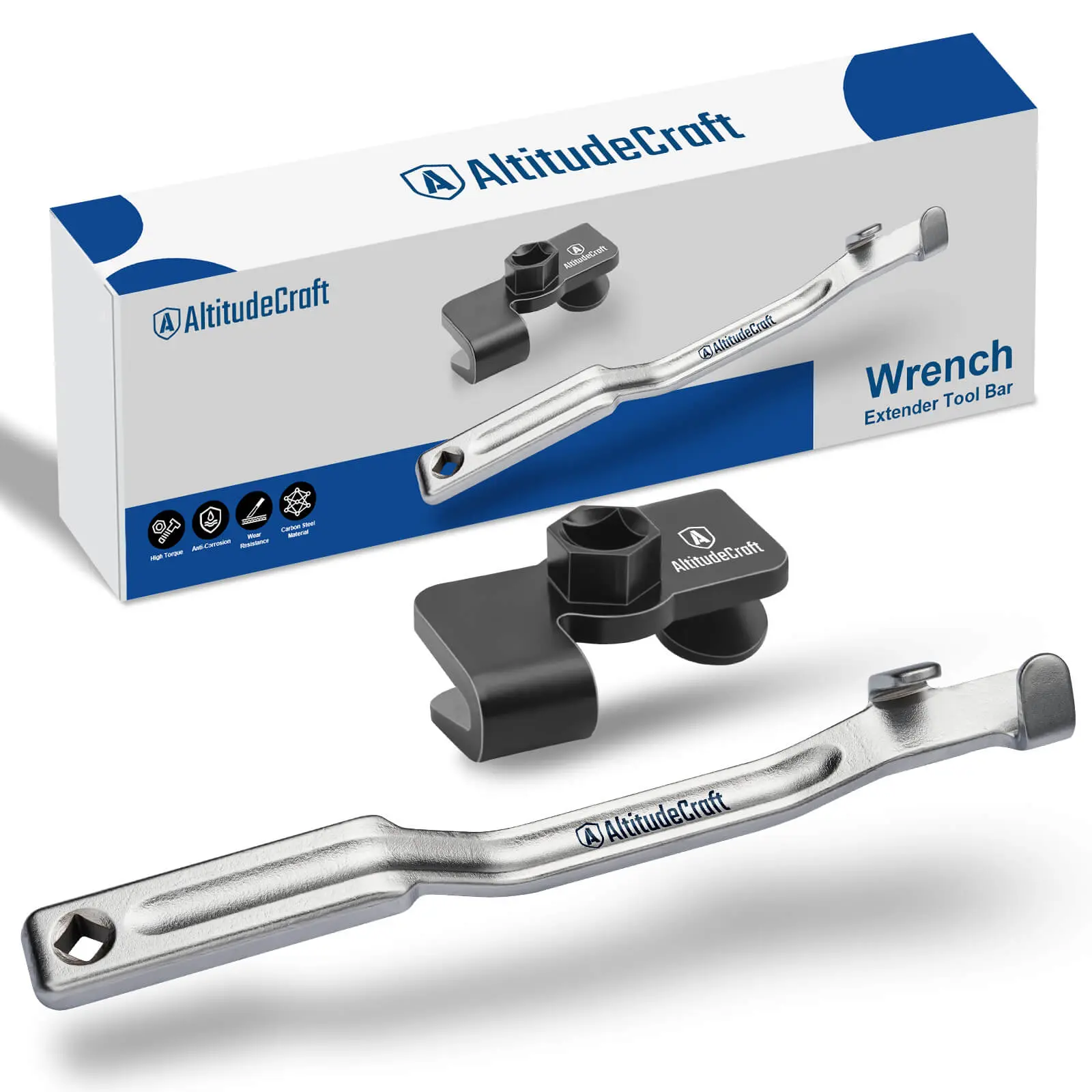 AltitudeCraft Wrench Extender Set - High-Strength Carbon Steel Universal Wrench Extension, Galvanized Coating, 1/2" Drive, 13.5" Extend Rod, Maximum Torque/Efficiency/Accessibility for Auto & Home Projects, Mechanic Tools
