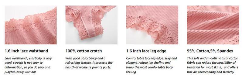 FINETOO Women's 15PCS Cotton Panties Lace Low Rise Basic Brazilian Bikini Cute Panties Soft Breathable Lingerie S-XL Fashionable Minimalist FINETOO Women's 15PCS Cotton Panties Lace Low Rise Basic Brazilian Bikini Cute Panties Soft Breathable Lingerie S-XL Fashionable Minimalist