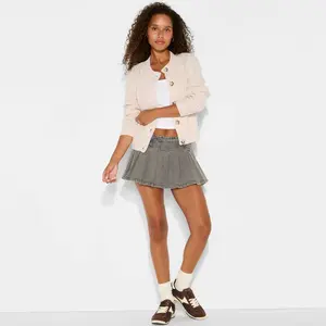 Women's Crewneck Heritage Cable Cardigan - Wild Fable