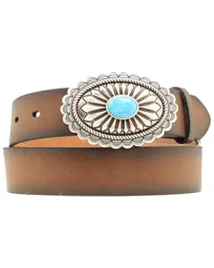 Ariat Women's Turquoise Oval Western Buckle Belt - A1512002