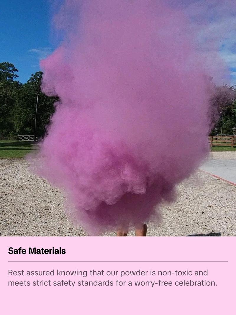 12" Purple Gender Reveal Powder Cannon Kit