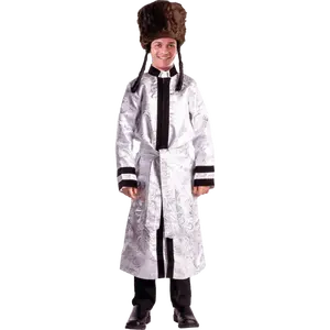 Adult Silver Bekitcha Rabbi Costume Dress – Traditional Jewish Dress-Up Robe with Belt For Purim, Halloween & Role Play -   Menswear