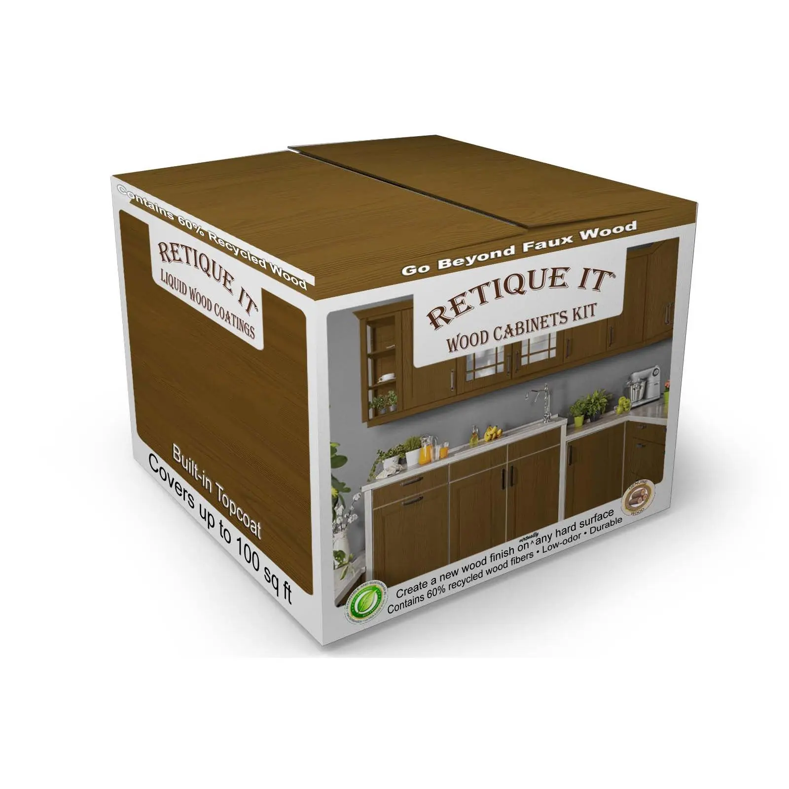 Wood'n Cabinet Kit (12 Door / Grained) - Dark Pecan