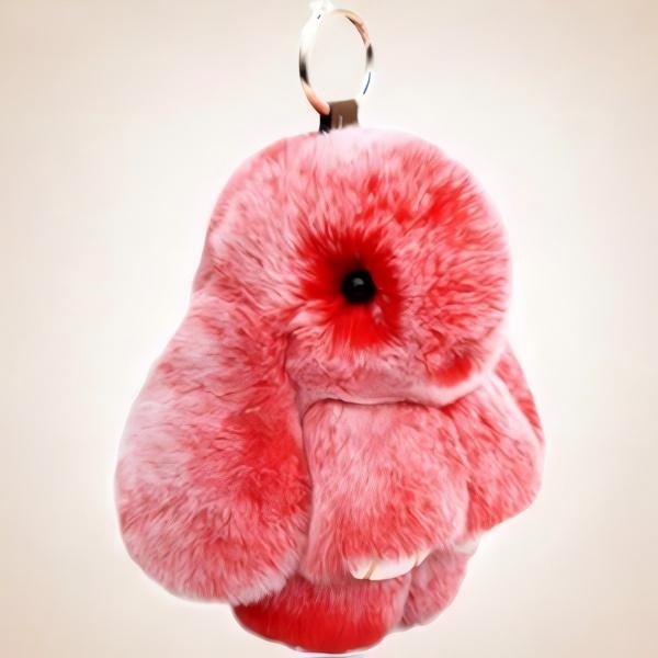 Cute Bunny Rabbit Keychain, Easter Gifts for Her, Soft Fluffy Car Keychain, Pom Pom Key Rings Charm Key Chain for Bags, Phones, Fashion Accessories for Women & Girls & Kids - 7in Without Box FallFreshness