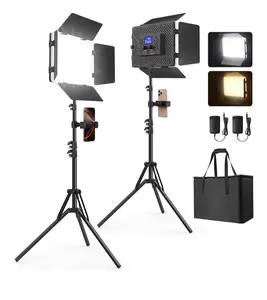2 Pack Led Video Light Kit with Stand