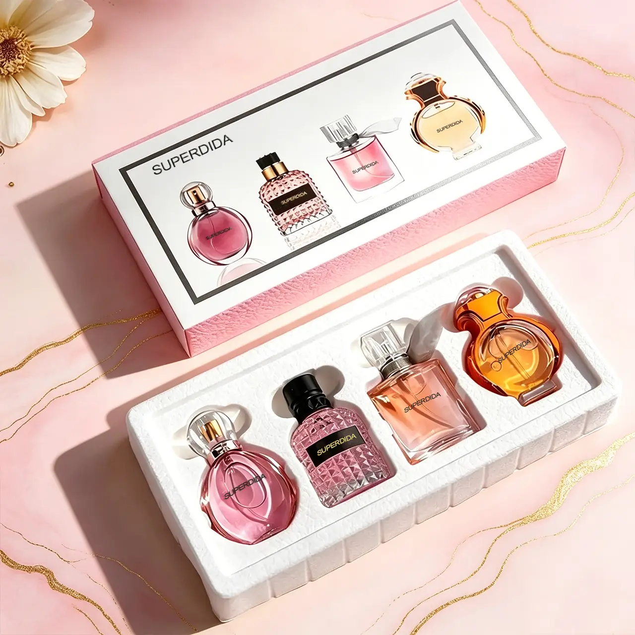 Women's Perfume Gift Set: Long-Lasting Classic Musk & Rose Fragrance, Portable Travel Size Box – Great Gift for Wife or Girlfriend