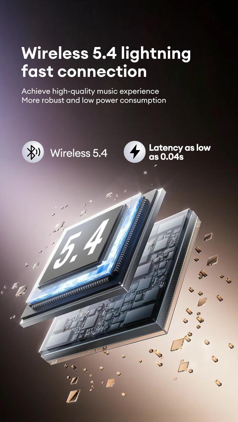 PAXA Vogbuds 5 Pro Bible Prayer OWS Smart Voice Assistant Headset, App-Based Prayer & Scripture Audio,Dynamic Stereo Sound Earbuds with ENC Call Noise Canceling Mic, Digital Battery Display