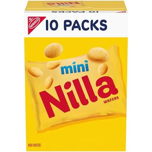 NILLA Wafers Mini Vanilla Wafer Cookies, 10 Snack Packs