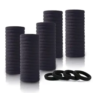 100 Pcs Thick Seamless Hair Ties, Ponytail Holders Hair Accessories No Damage for Thick Hair