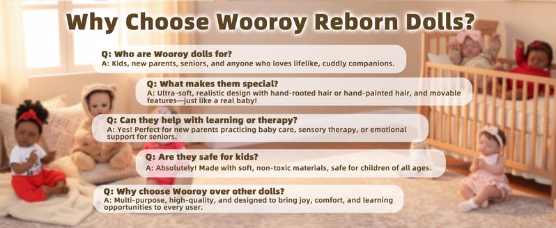 [WOOROY] Reborn Baby Doll -  Birthday & Christmas Gift, 20 In African American Reborn Doll with Soft Cloth Body, Brown Skin, Perfect Gift for Ages 3+