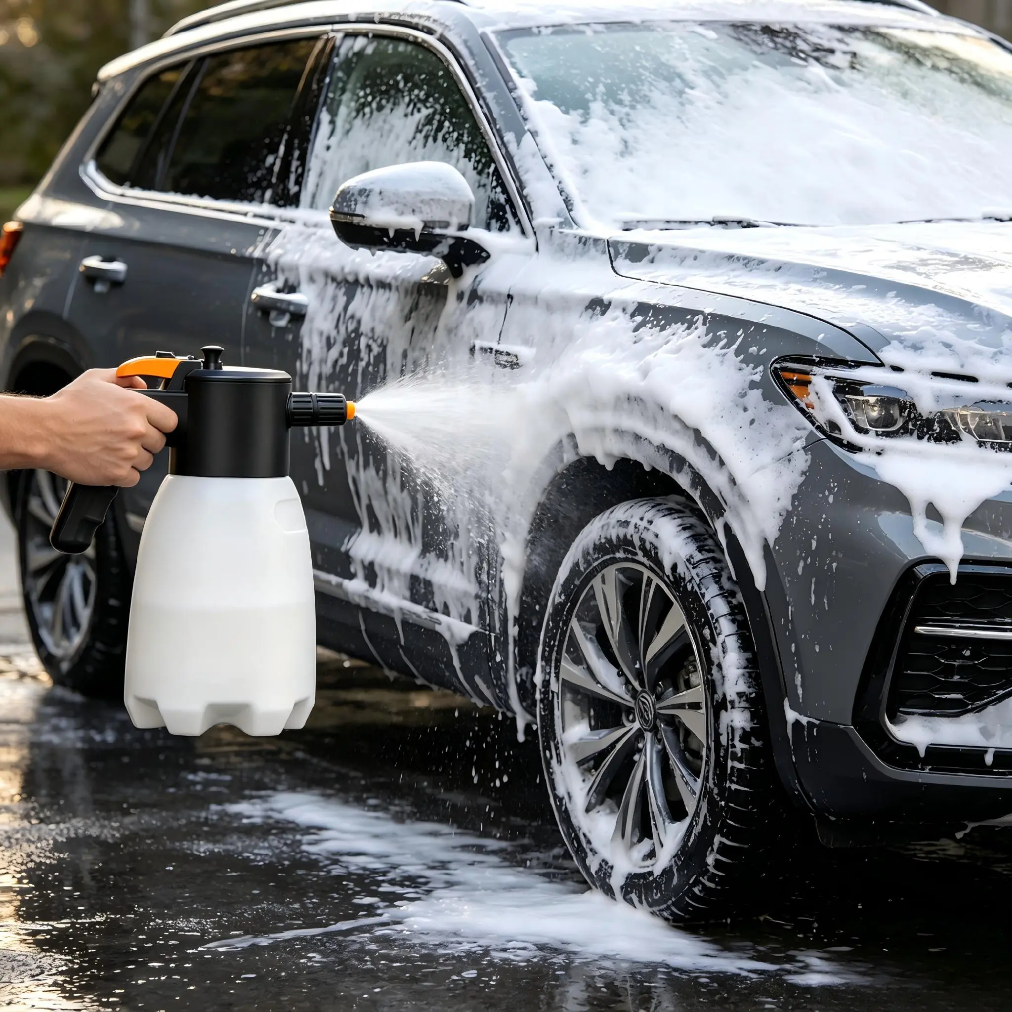 【DealsForYouDays】Electric Car Foam Sprayer, USB Charging, 1.5L Large Capacity Foam Sprayer, Car Washing Set - Portable Handheld Pressurized Car Wash Foam Gun for Home, Garden, Car Detailing and Cleaning - Car Wash Accessories!