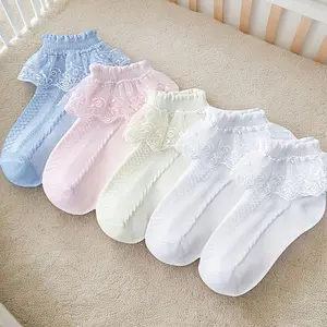 New [5 Pairs Lace Socks] 5 Pairs Girl Lace Ruffle Socks |                   Breathable and Comfortable Dance Princess Socks