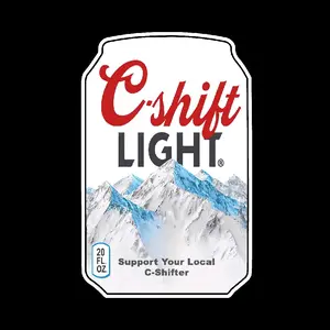 C-Shift Beer Can Sticker Set - Includes one 2.5" sticker and One 3" Sticker - Support Your Local C-Shifter Design