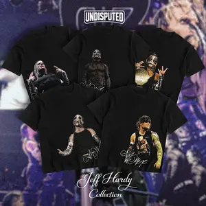 UNDISPUTED Jeff Hardy Collection The Charismatic Enigma WWE Tshirt Wrestling Fan Apparel Menswear Direct-to-garment Breathable Printing