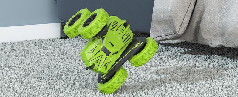 SGILE RC Stunt Car Toy - 4WD Remote Control Car for Kids Ages 6-12, 2 Sided 360° Rotating, USB Charging Cable Included, Not Applicable