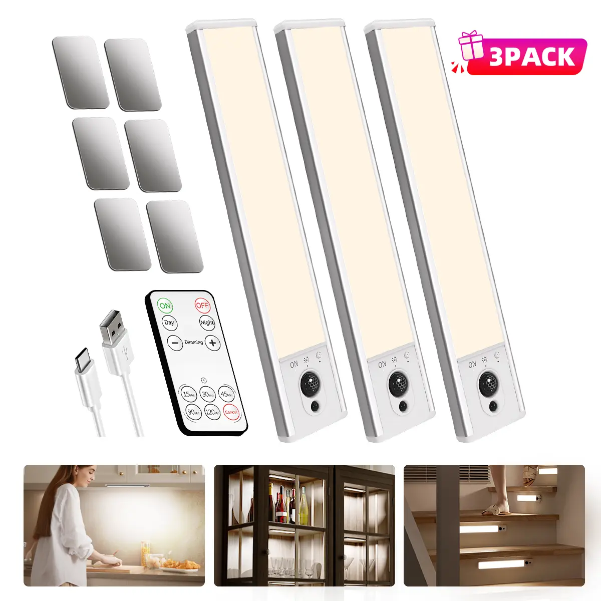 3-Pack-Warm Light