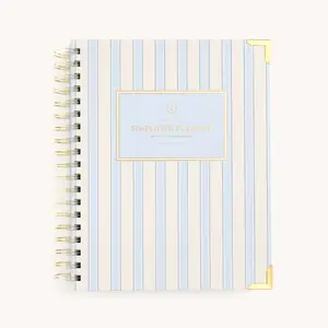 2026 Spiral Weekly Simplified Planner - Serene Stripe
