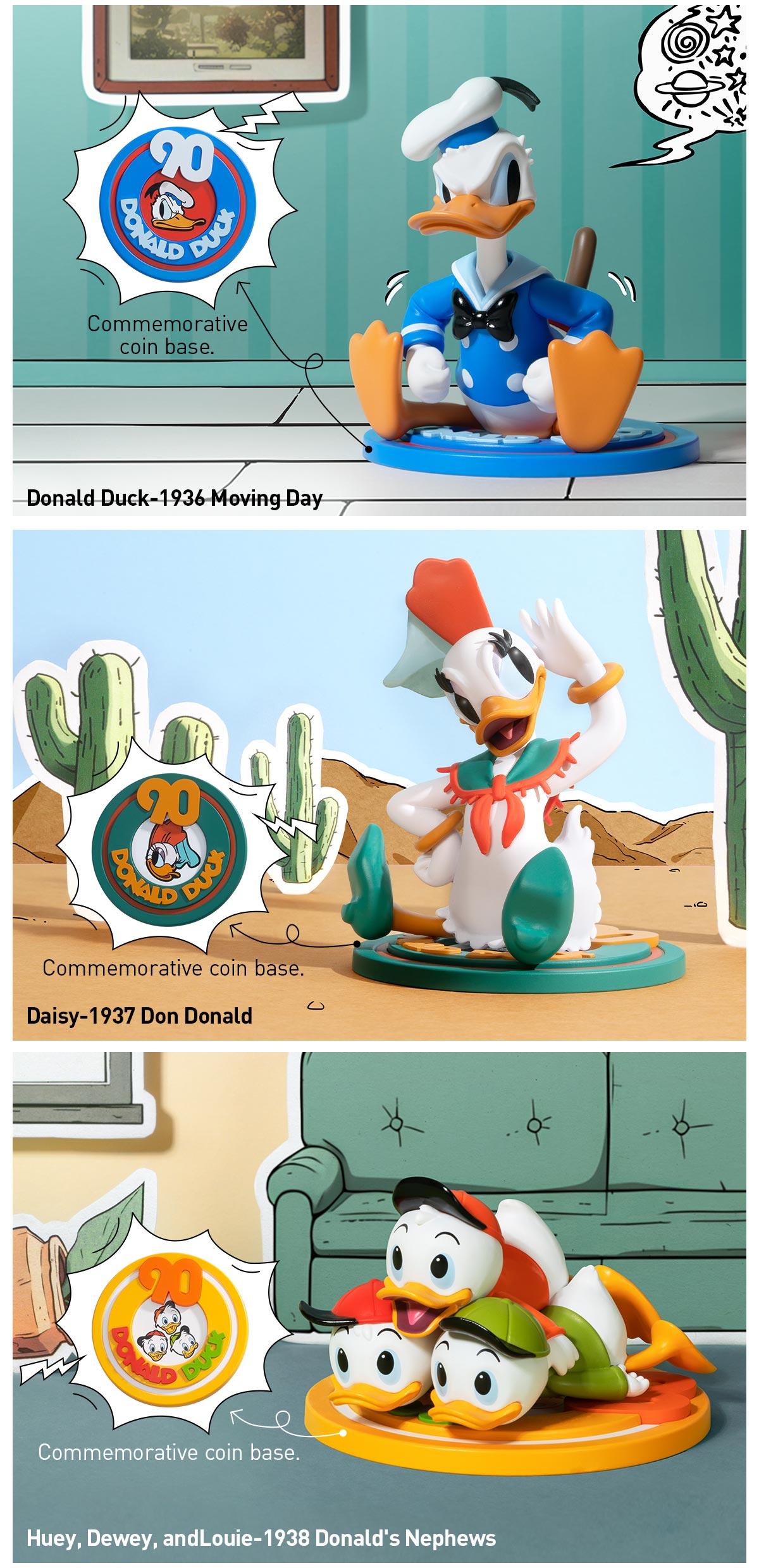 POP MART Disney Donald Duck 90th Anniversary Series Figures, Blind Box