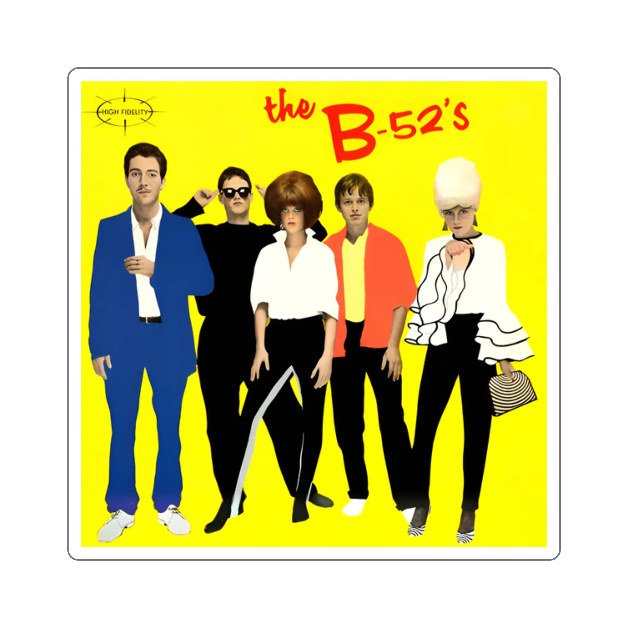 The B‑52’s “The B‑52’s” Sticker | New Wave Punk Pop Album Decal