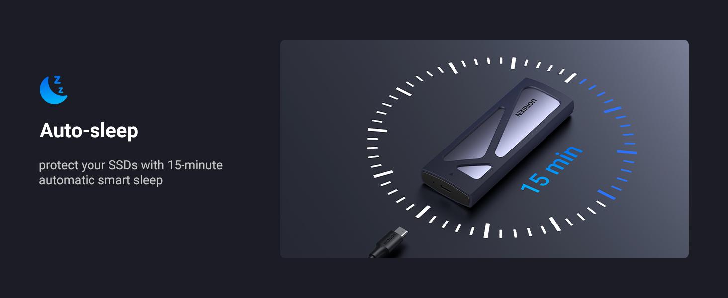 UGREEN SSD Enclosure, Tool-Free USB C External, 10Gbps M.2 NVMe to USB Adapter/Reader Supports M and B&M Keys and Size 2230/2242 /2260/2280 SSDs- TikTokShopBlackFriday ,TikTokShopHolidayHaul