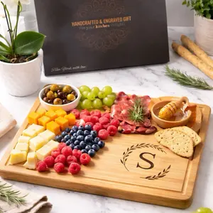 Personalized Engraved Bamboo Chopping Board Charcuterie Board in Gift Box Custom Name Gifts  Cute Wife Gift Cutting Board Kitchenware