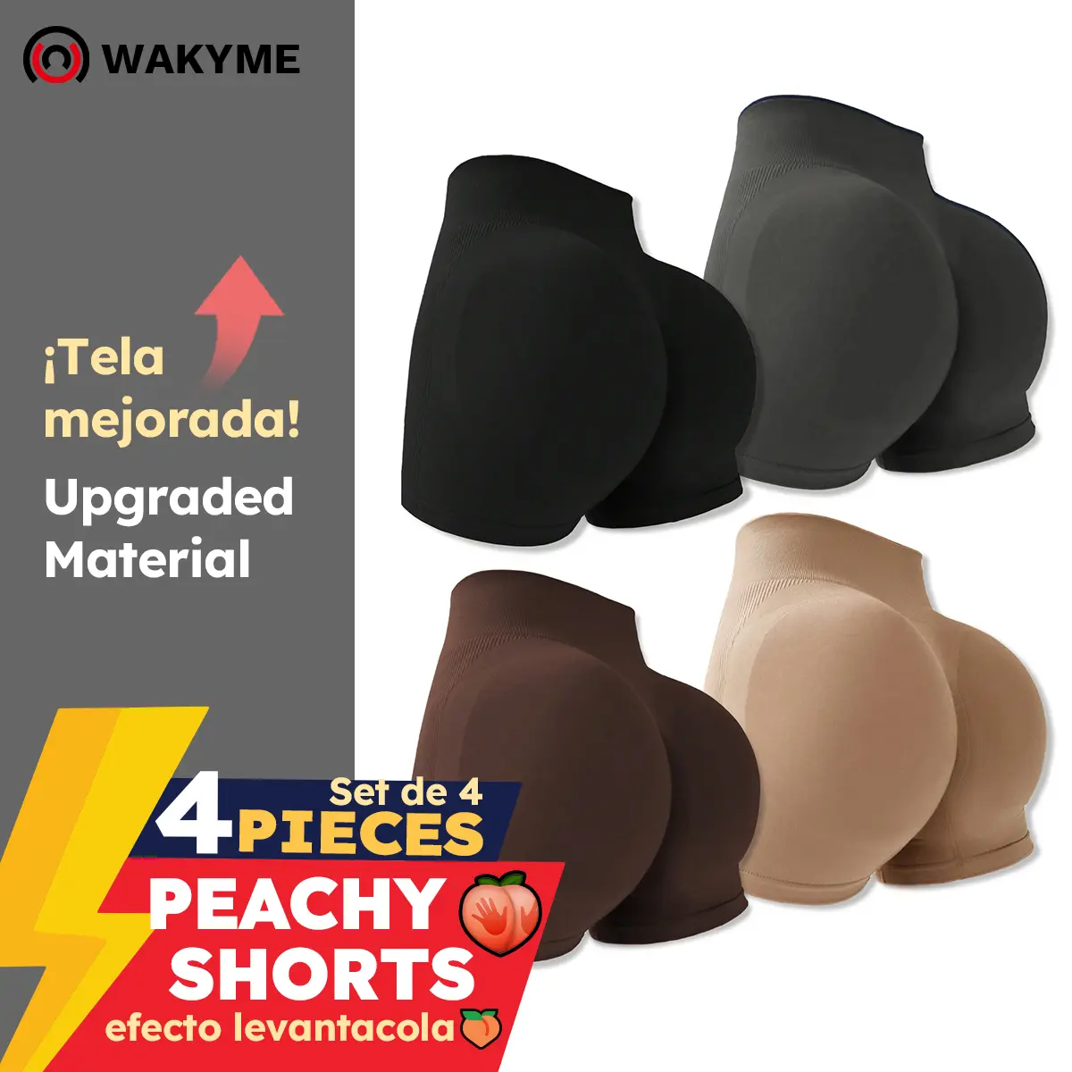 High Waist Tummy Control Side-Ribbed Butt-Lifting Seamless Shorts, Women's Upgraded Lightweight Peachy Shorts, Summer Knitted Shorts, Improved Fabric Density & Breathable Comfort