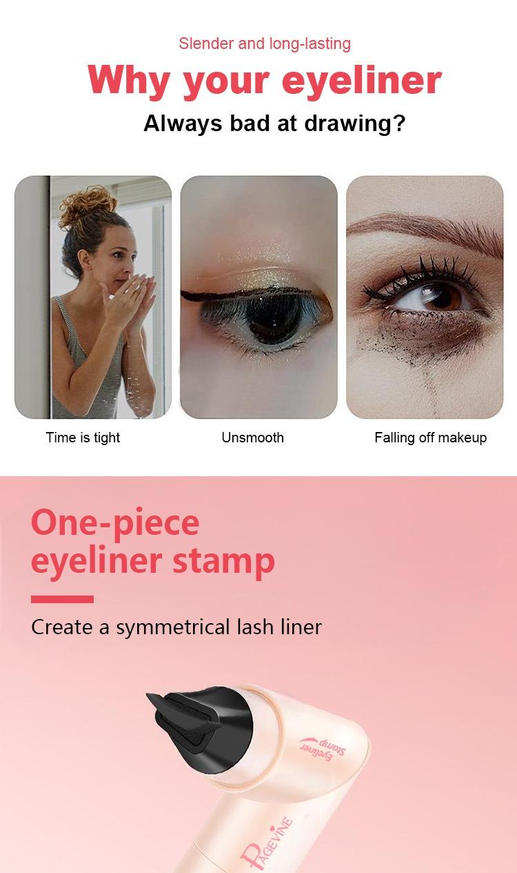 Rotating Eyeliner Stamp & Pen – Dual-Ended Quick-Dry, Long-Lasting Waterproof Liquid Liner for Effortless Winged Eye Looks.