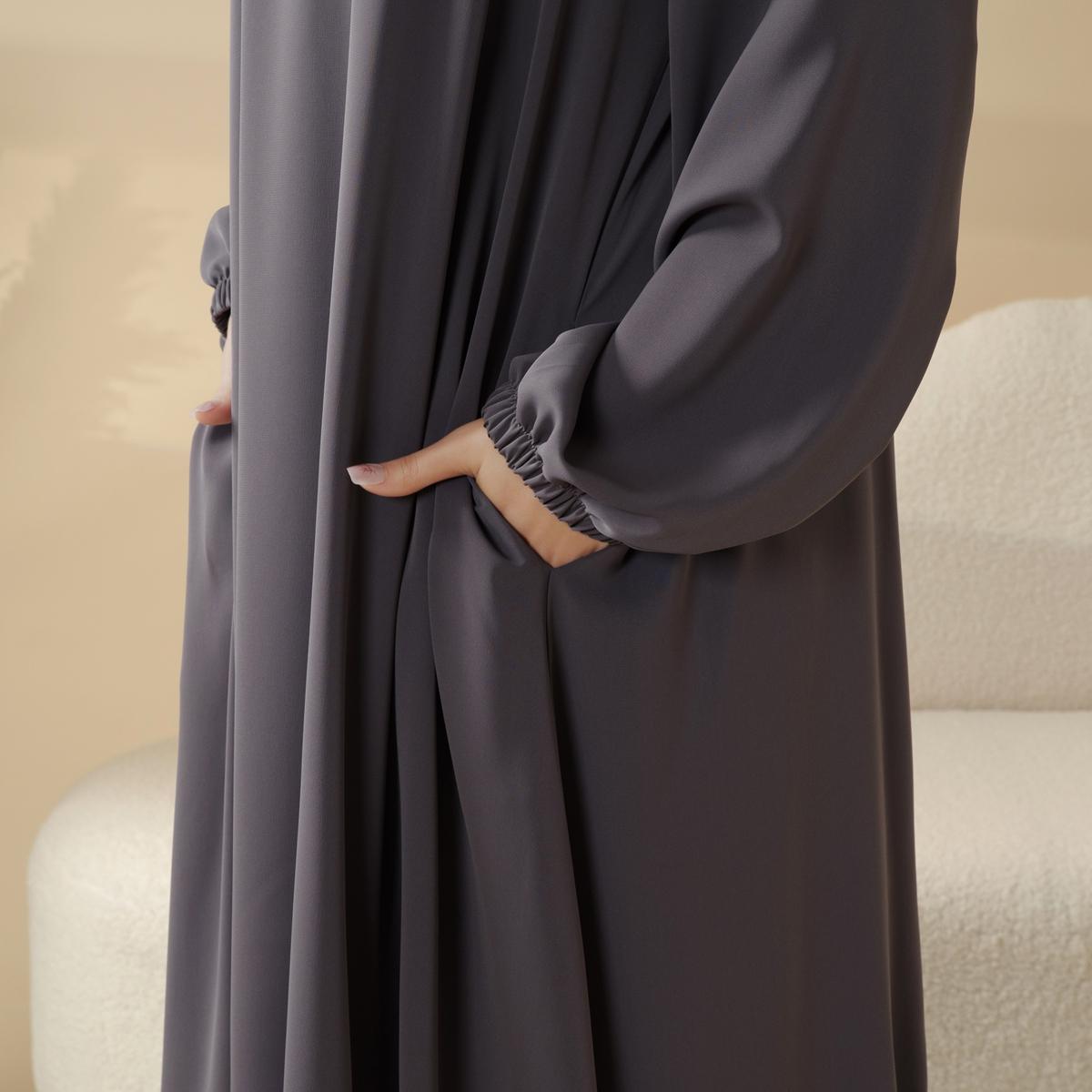 Essential Premium Versatile Pockets Umbrella Cut Abaya (MA113) - Casual and Breathable elegant maxi dresses women summer daily wear on hijab jilbabs khimar closed Modern For Muslim