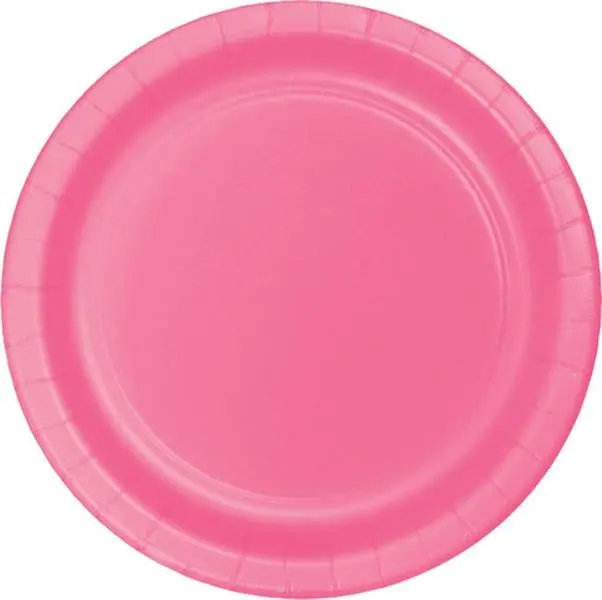 Hoffmaster Group 503042B 10 in. Paper Banquet Plates - Candy Pink, 24 Plates per Case, 10 Cases Total - Disposable Party Supplies for Food Service & Special Events