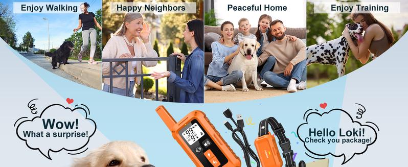 Jugbow Dog Collar - 4200FT Dog Collar with Remote, IPX8 Waterproof Electric Collar with 4 Training Modes, Security Lock, Rechargeable e-Collar-DT68