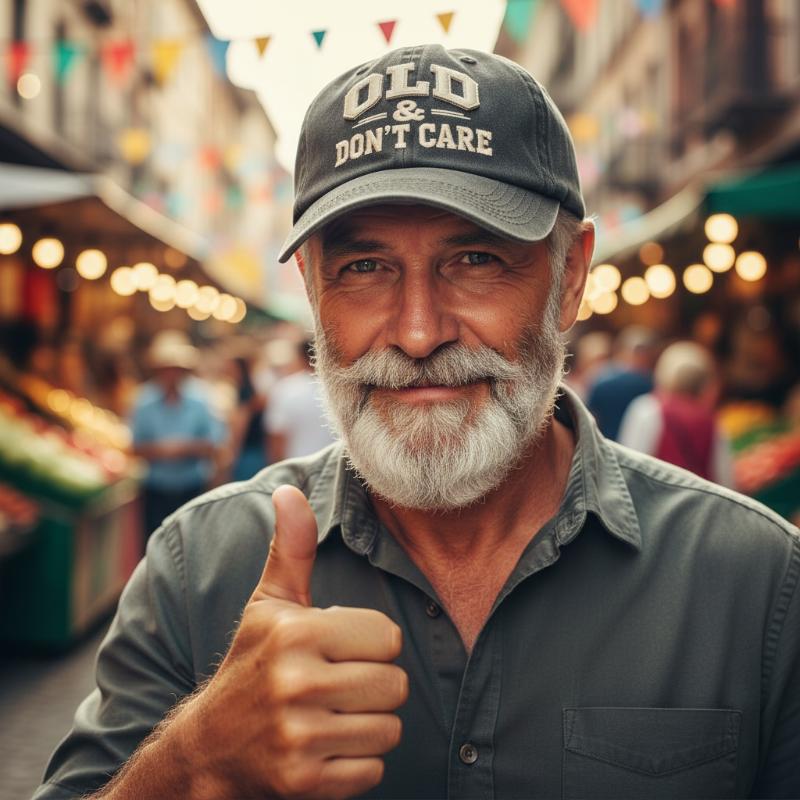 Unisex Adjustable Retro Slogan Baseball Cap - Bold Embroidered Slogan, Distressed Denim Fabric, Adjustable Leather Strap, Breathable Cotton Blend, Versatile Retro Style