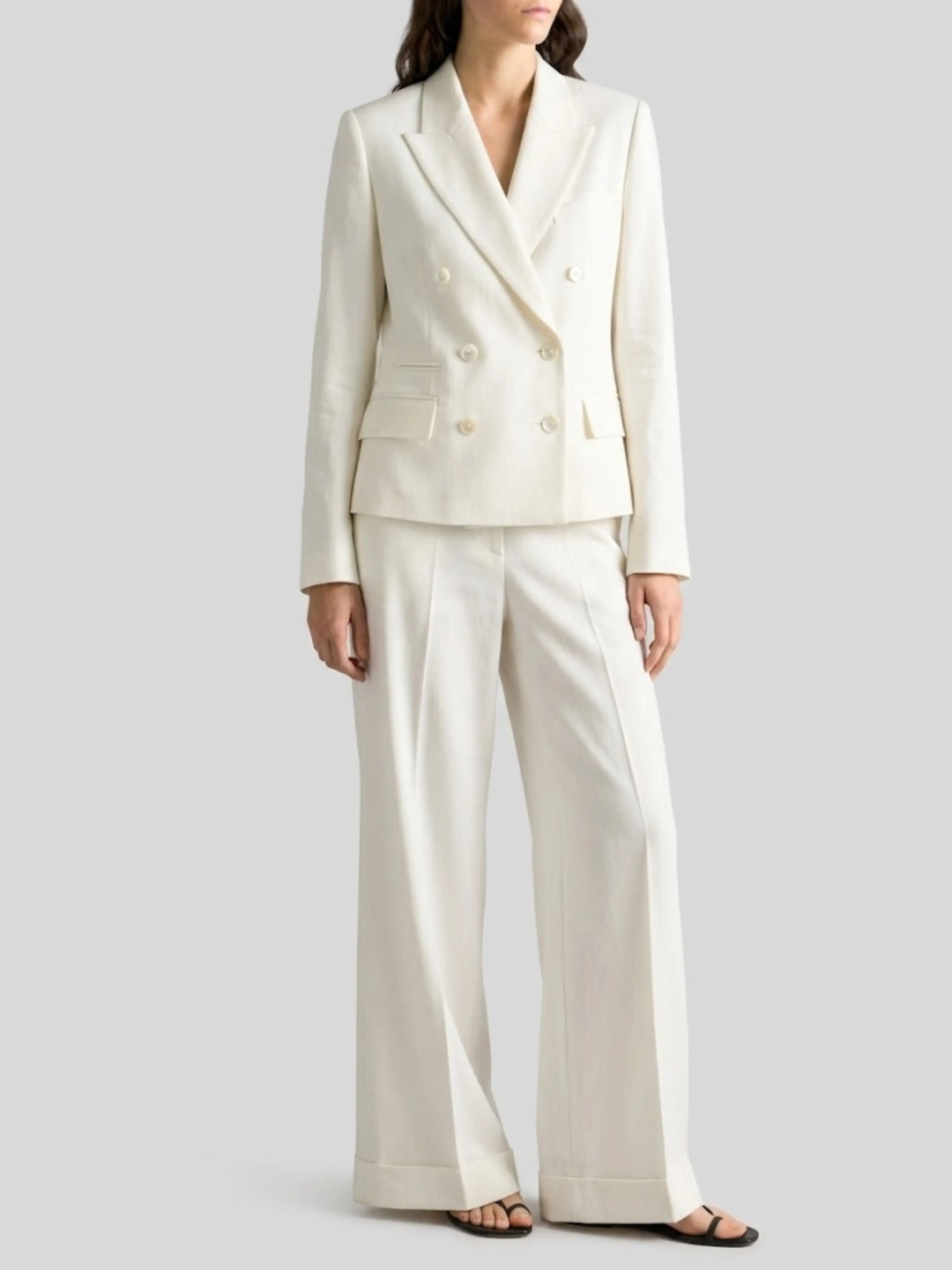 Mercer Jacket in Ivory Linen Mercer Jacket in Ivory Linen