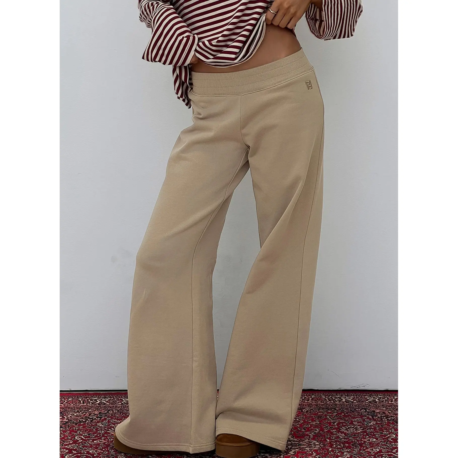 Summits Flared Track Pants Latte