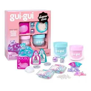 GUI GUI Slime Kit - Scented Shimmer Deluxe Duo Pack with 2 Iridescent Slimes, 5 Step DIY Process to Customize Your Ultimate Slime Glow-Up, Resealable and Reusable Container, ASMR Experience