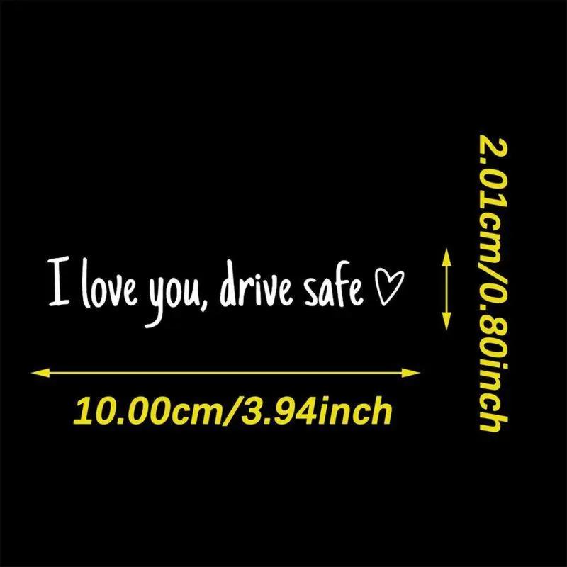 4PCS Letter Pattern Car Rearview Mirror Sticker, "I Love you ,drive safe " text car mirror sticker decal,Vinyl Car Mirror Decal for Women, Accessories For Car,Universal Car Decoration Accessories for Girlfriend/Boyfriend/Wife