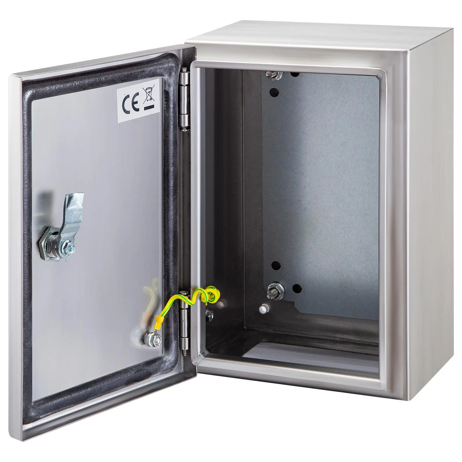 【Backtoschool】VEVOR NEMA Stainless Steel Enclosure, 16 x 12 x 8\'\' NEMA 4X Steel Electrical Box, IP66 Waterproof & Dustproof, Outdoor/Indoor Electrical Junction Box, with Mounting Plate