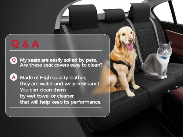 【FREESOO】Red Universal Car Seat Covers, Fits 6000+ Vehicles, Premium Breathable Leather,Automotive Interior Replacement Accessories | F2 【FREESOO】Red Universal Car Seat Covers, Fits 6000+ Vehicles, Premium Breathable Leather,Automotive Interior Replacement Accessories | F2