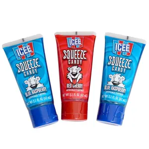 Ice Squeeze Liquid Candy Tubes, 2.1 Ounce (Pack of 3), Blue Raspberry and Cherry Candy