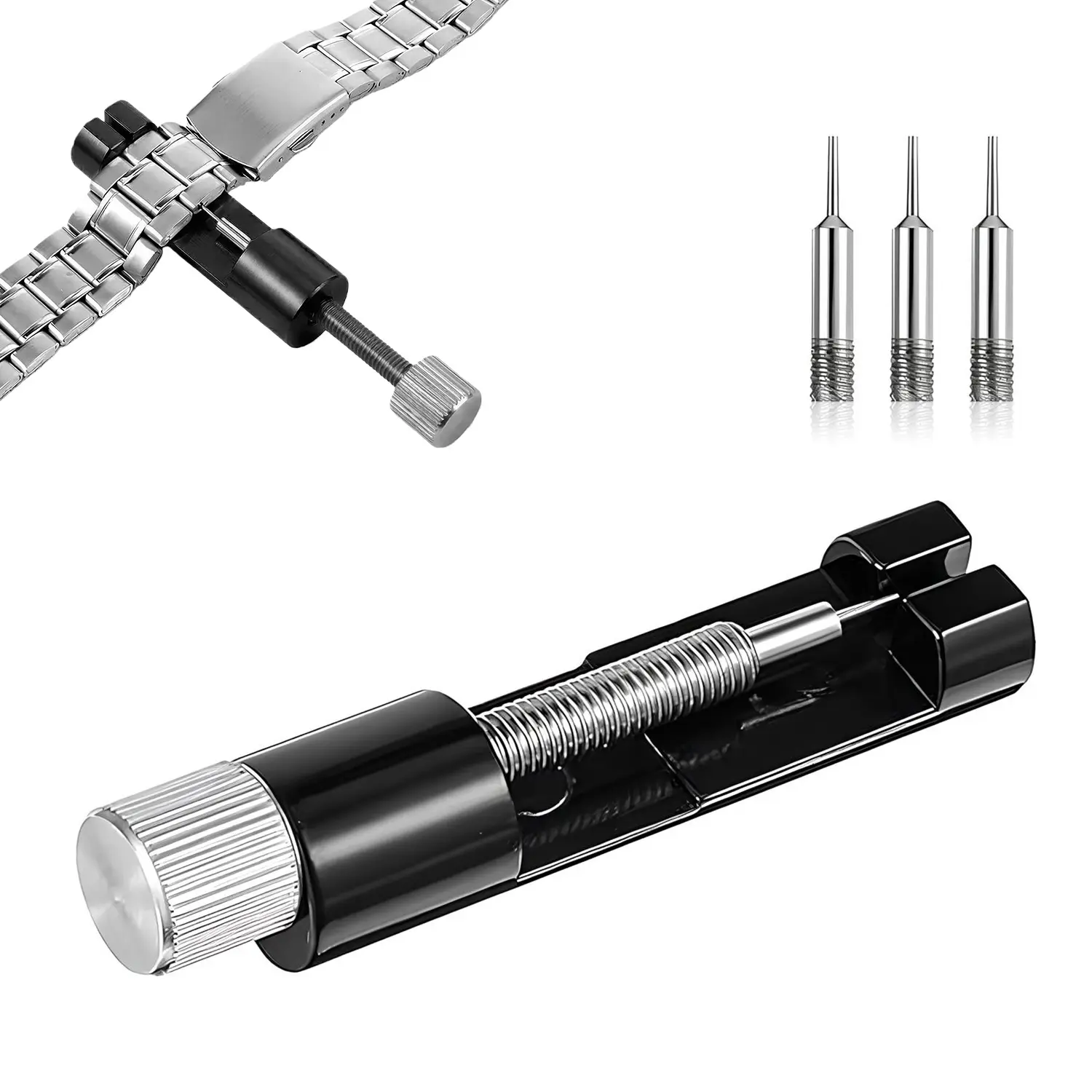 Watch Link Removal Kit, Adjust and Remove Bracelets Tools with 3 Pcs Replacement Pins, Pin Remover for Sizing Strap Watches Sizings Adjustment Tool Kit for Watches Repair and Sizings,back to school,back to school haul