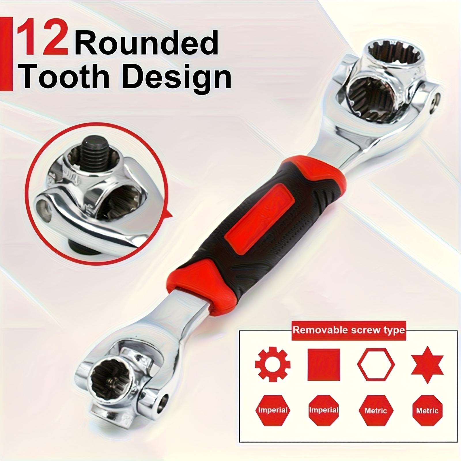 【summervibes】52 In 1 Universal Socket Wrench, Chrome Vanadium Steel, Multi-function Wrench Tool with 360 Degree Rotating Head Spanner Tool for Home and Car Repair  more than 48in1 Multi-Purpose Ratchet panner Set Universal Double-ended Wrench Tool