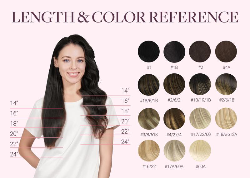 GOOGOO Hair Extensions Seamless Clip in Human Hair Natural Straight